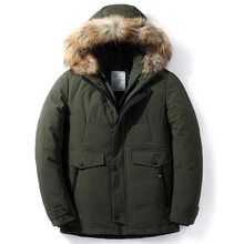 Мужская зимняя куртка, новинка, мужская повседневная верхняя одежда с капюшоном, теплое меховое пальто, парка, Мужское пальто, толстые куртки на молнии