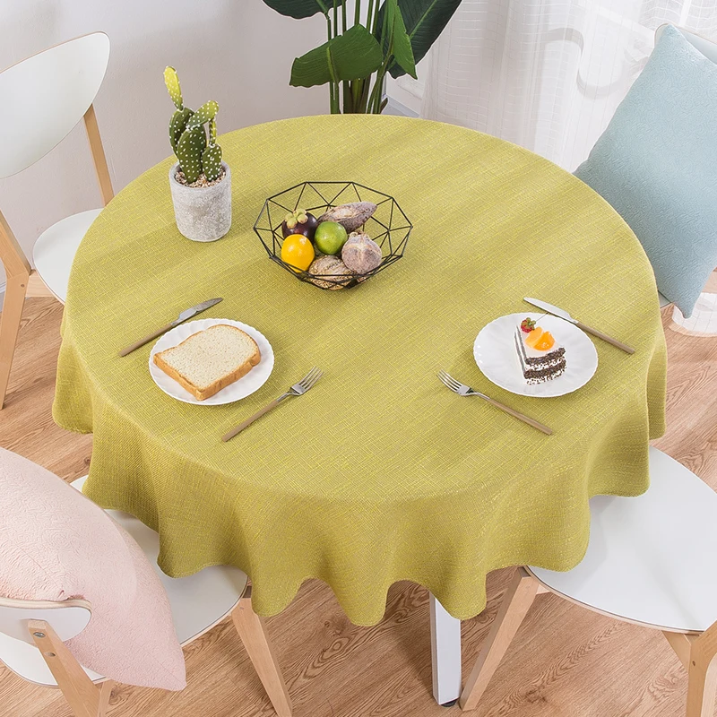 

Proud Rose Cotton Linen Table Cloth Round Wedding Party Table Cover Nordic Tea Coffee Tablecloths Home Kitchen Decor