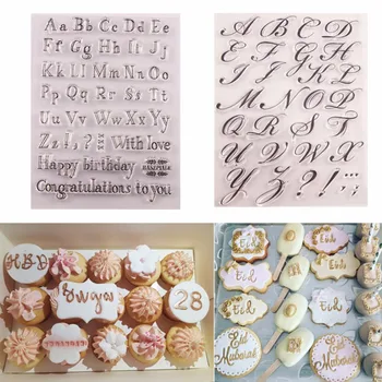

Plastic Mould DIY Fondant Cake Mold Letter Alphabet Cookie Cutter Stamp Sticky Decorating Chocolate Mould Baking utensils