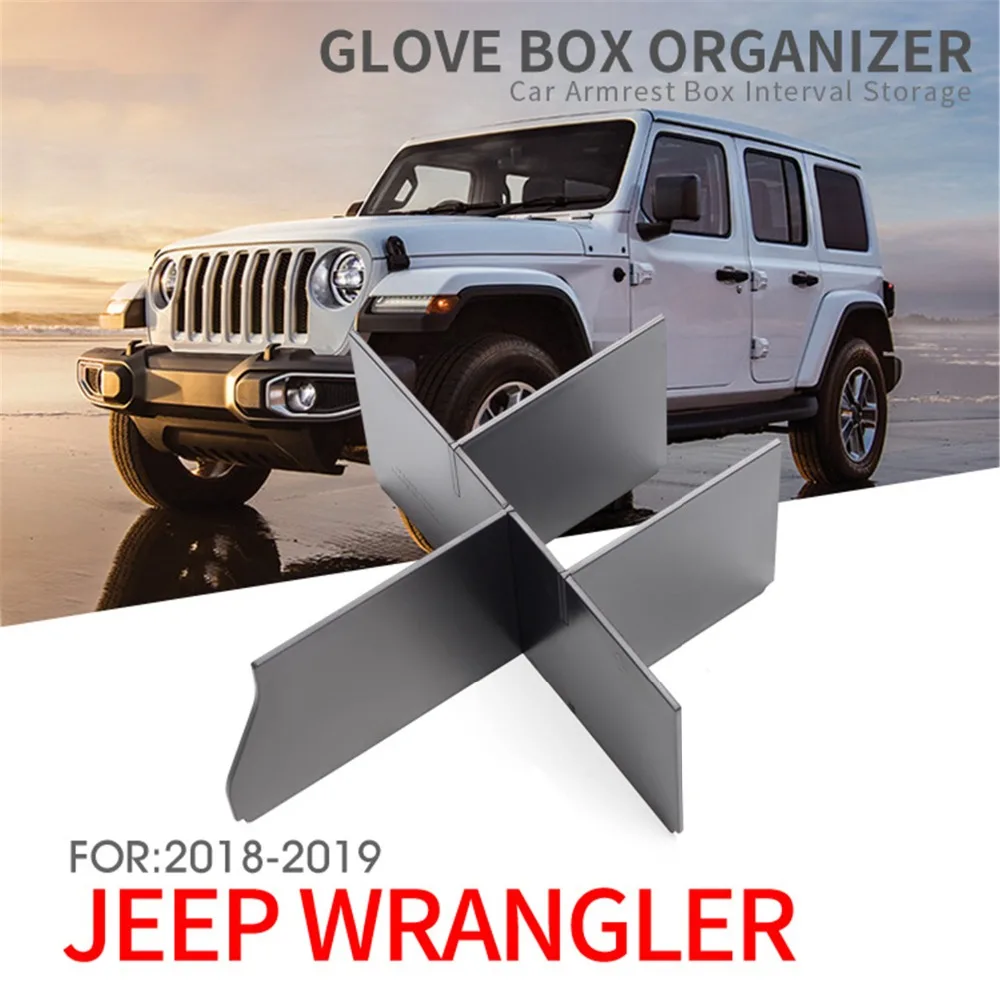 Для Jeep Wrangler JL автомобильные перчатки с подкладкой подлокотник ящик для хранения модифицированный отсек ABS пластиковые Органайзеры