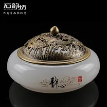 

SWEFOND Jade Incense Burner Sandalwood Censer Coffee Table Decor Zen Antique Home Decor Interior Office Teahouse Decor Accessori
