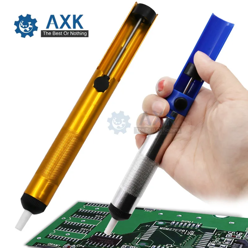

Aluminum Metal Desoldering Pump Suction Tin Gun Soldering Sucker Pen Removal Vacuum Soldering Iron Desolder Hand Welding Tools