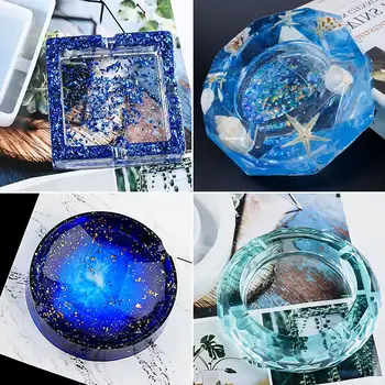 

1PC ashtray Craft DIY Transparent UV Resin epoxy Silicone Combination Molds for DIY Making Finding Accessories Jewelry