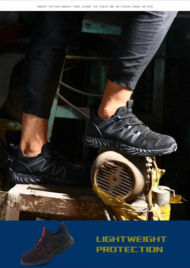 Indestructible Outdoor Steel Toe Cap Safety Shoes Mens Soft Comfortable Wear resistant Construction Work Electric Welding Shoes
