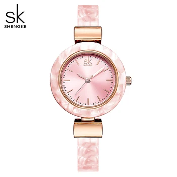 

Shengke Bracelet Women Watches for Lady Fashion Dress Bangles Charming Chain Style Watch Women Quartz Women Dress Watch 2018