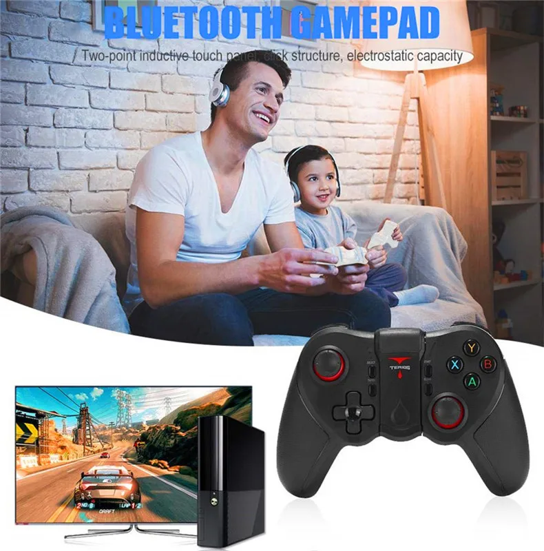 Беспроводной Bluetooth геймпад для мобильного телефона игровой контроллер Джойстик для Android IOS смартфон Масштабируемая поддержка для компьютера PS3