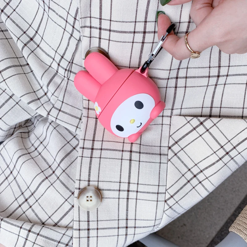 Чехол для наушников AirPods силиконовый 3D милый мультфильм розовый Кот защитный чехол для Apple Air pods 2 анти-осенние мягкие чехлы