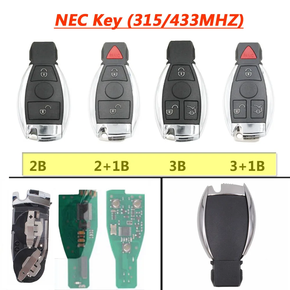 Дистанционный ключ NEC для Mercedes Benz W211 4matic CDI E200 E220 E230 E240 E270 E280 E320 E350 E400 E500 E550 |