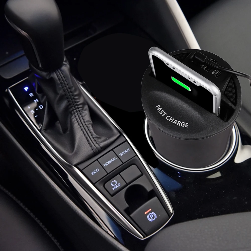 Fast Charging Wireless Car Charger Cup with USB Output for iPhone 8 SAMSUNG Galaxy Smart Phone Power 5W/7.5W/10W Qi