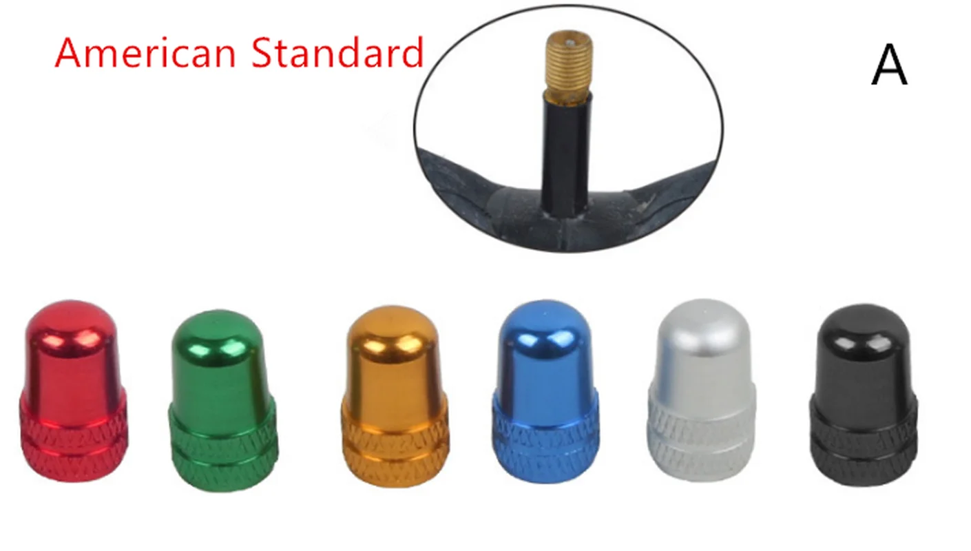 2pcs Aluminum Alloy Bicycle Tire Valve Cap Light Mountain Bicycle Tire Cap British or American Tire Valve Protector Accessories
