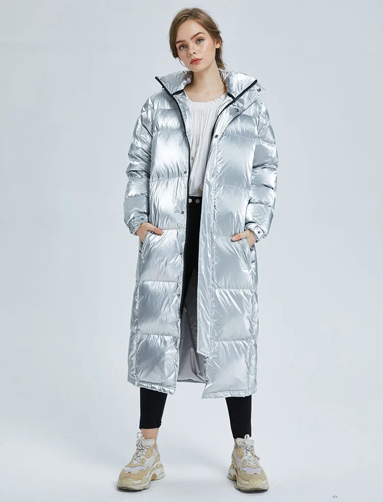 black puffer coat Warm Thick 90% White Duck Down Coat Men Winter 2021 Hooded Long Puffer Jacket Male Clothes Korean Fashion Abrigo Hombre Gxy1100 long puffer jacket