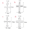 25Pcs/Lot Stainless Steel Cross Pendant Charms Bracelet Necklace DIY Jewelry Making Handmade Accessories Findings 6