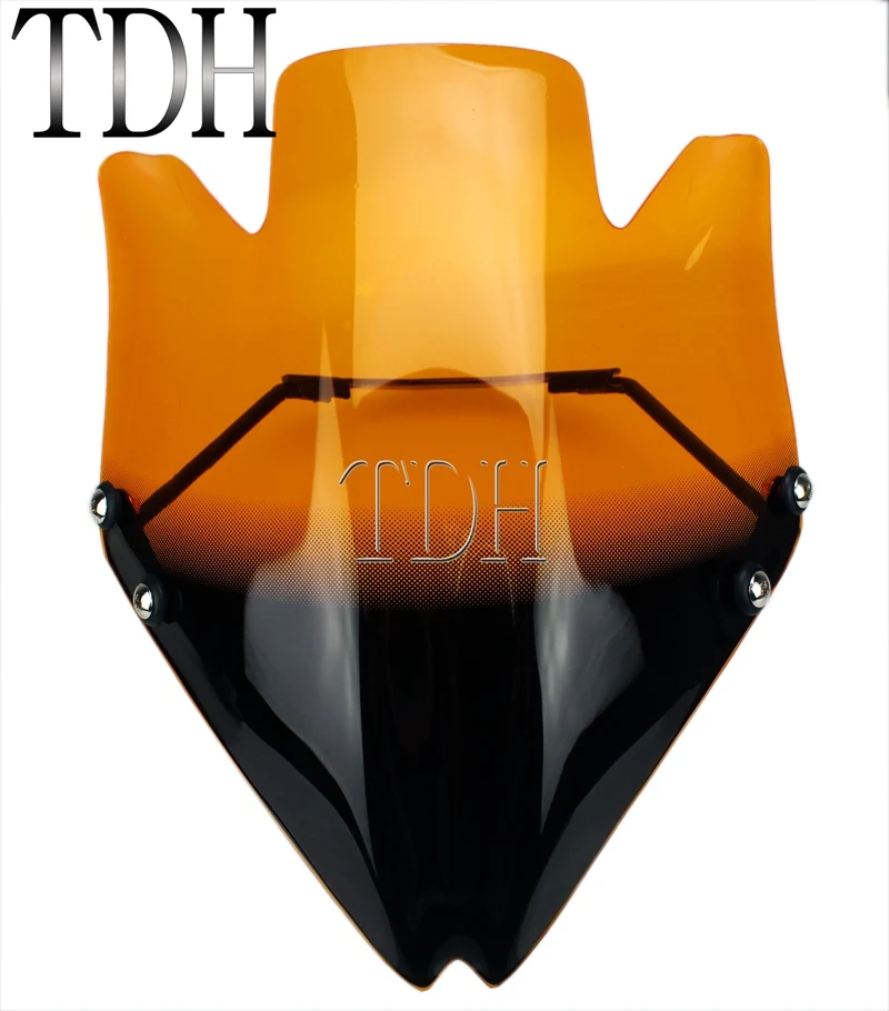 Orange Переднее лобовое стекло мотоцикла воздушный дефлектор для Kawasaki Z750 Z750R 2007-2012 ветровой спойлер лезвие ветрового стекла - Цвет: Orange