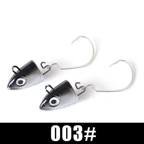 5/10/12/25g Minnow Lead Head Soft Fishing Lure Wobblers Jig Head Silicone Bait Offset Hook Jigging Fishing Tackle For Bass Pike - Color: Head 003