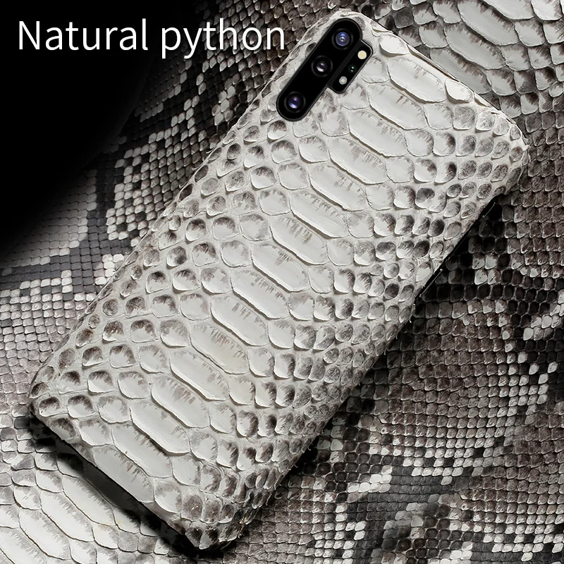 

Genuine Python Leather phone case for Samsung galaxy Note 10 Note 10 Pro A50 A70 A30 A8 2018 S10 S7 S8 S9 Plus Snakeskins cover