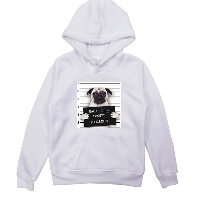 Hoodies 1 Толстовки с длинными рукавами с принтом «Bad Dog Police Dept» осенне-зимние толстовки для мальчиков и девочек модные повседневные пуловеры для детей - Цвет: Hoodies 1