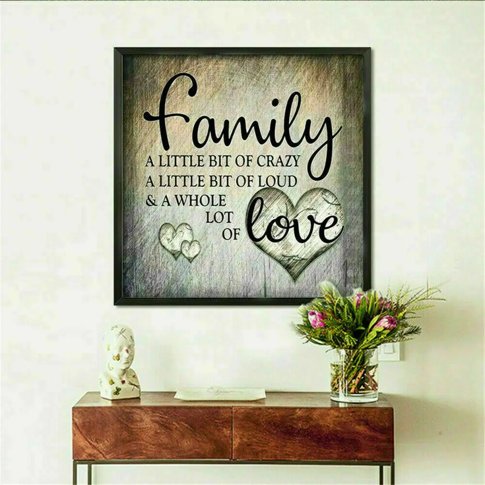 

5D Diamond Painting Family Love Letter Full Square DIY Cross Stitch Home Wall Decor