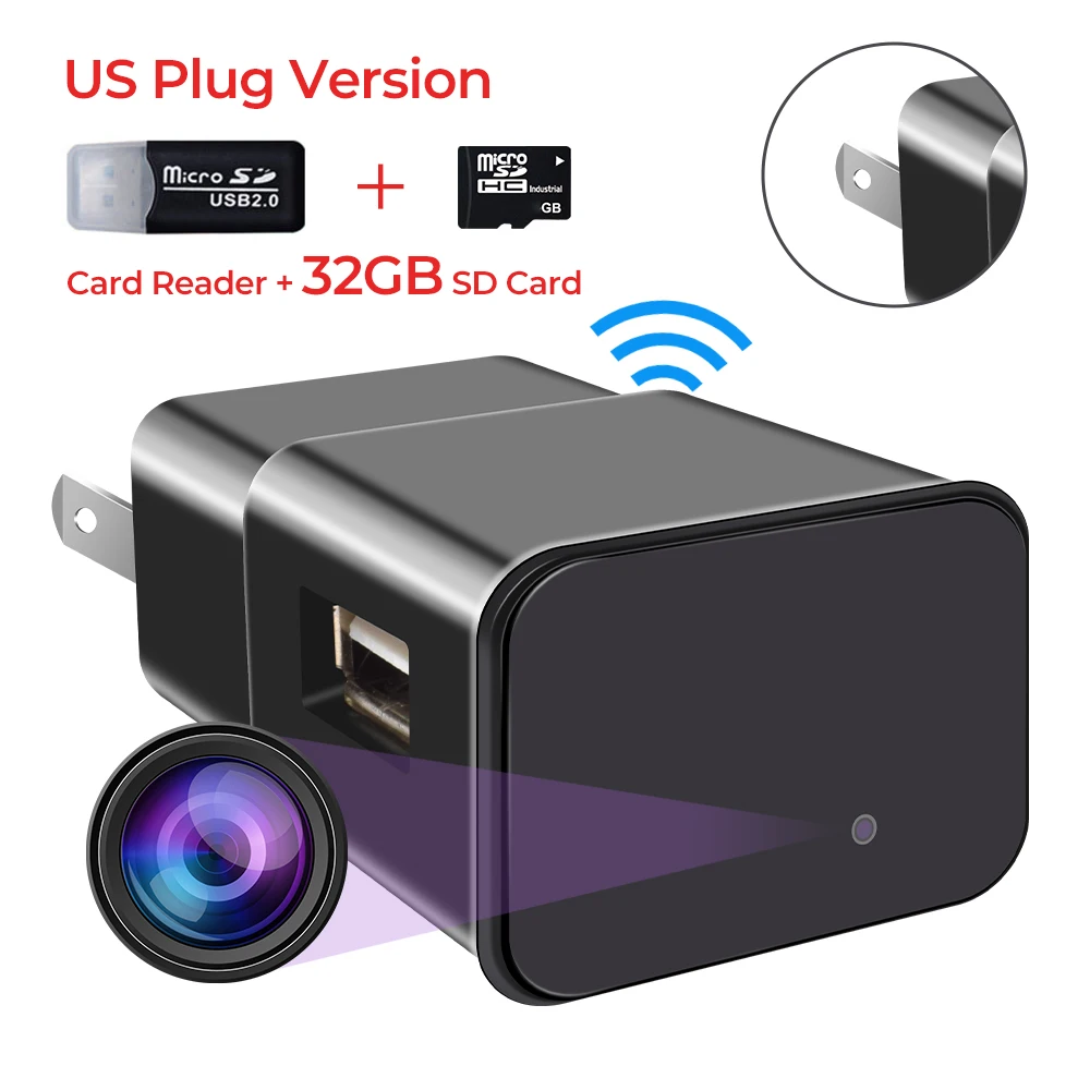 EU/US Plug USB Charger Camcorder 1080P Mini Wifi Camera Video Recorder Wireless Portable Camera WIFI Surveillance best night vision camcorder Camcorders