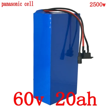 شراء60V دراجة كهربائية بطارية 2000W 60V 20.3AH بطارية ليثيوم حزمة استخدام Panasonic الخليوي 60V 20AH بطارية سكوتر كهربائي + 5A شاحن