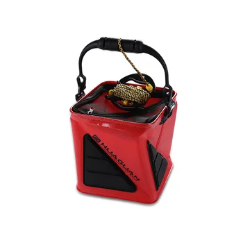 

New piece bucket outdoor fishing fixed protection folding handle slippery bucket folding sale