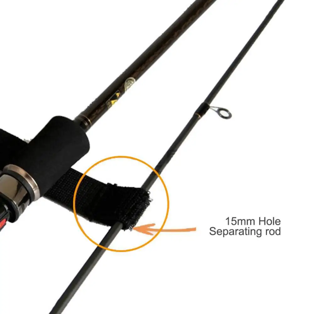 LUSHAZER Fishing Rod Protector Set Elastic Pole Tip Cover + Wrap Band Strap