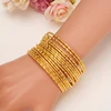 65mm 24K gold plated  Bangles Ethiopian Africa Fashion Gold Color Bangles For Women African Bride Wedding Bracelet Jewelry Gifts 1