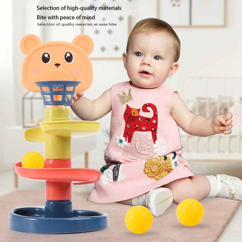 Z3 Baby Toys Rolling Ball Pile Tower Early Educational Toy For Babies