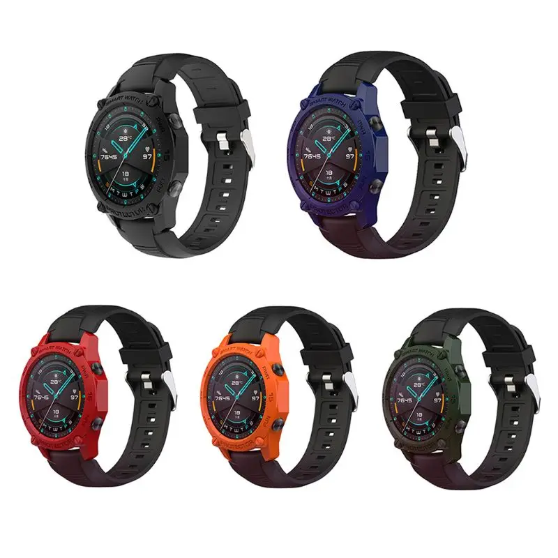 

Soft Anti-scratch Protective Cover Case TPU Bumper Screen Protector Frame for Hua-wei Watch GT2 46mm Accessories