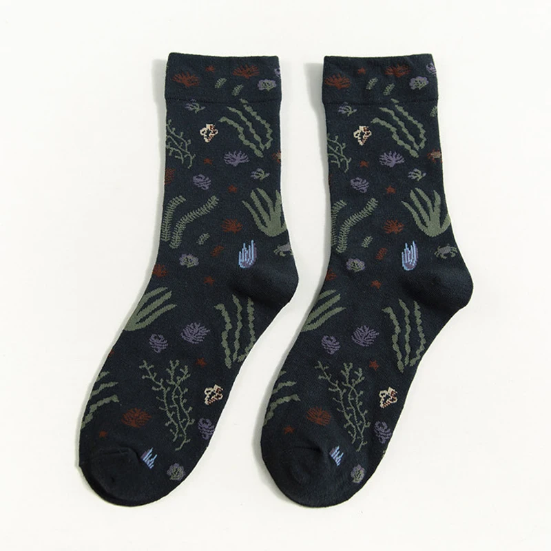 Street Socks 07 Забавная хлопковая одежда в уличном стиле с принтом из мультфильмов Скейтборд Новинка корейские зимние спортивные женские теплые носки милые сумасшедшие короткие счастливые мужские и женские носки - Цвет: Street Socks 07