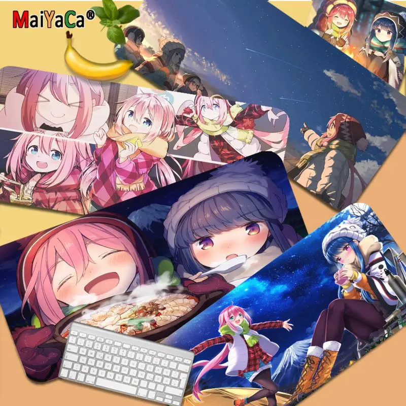 Anime Yuru Camp Calendar Non Slip PC Keyboards Mat Rubber Gaming