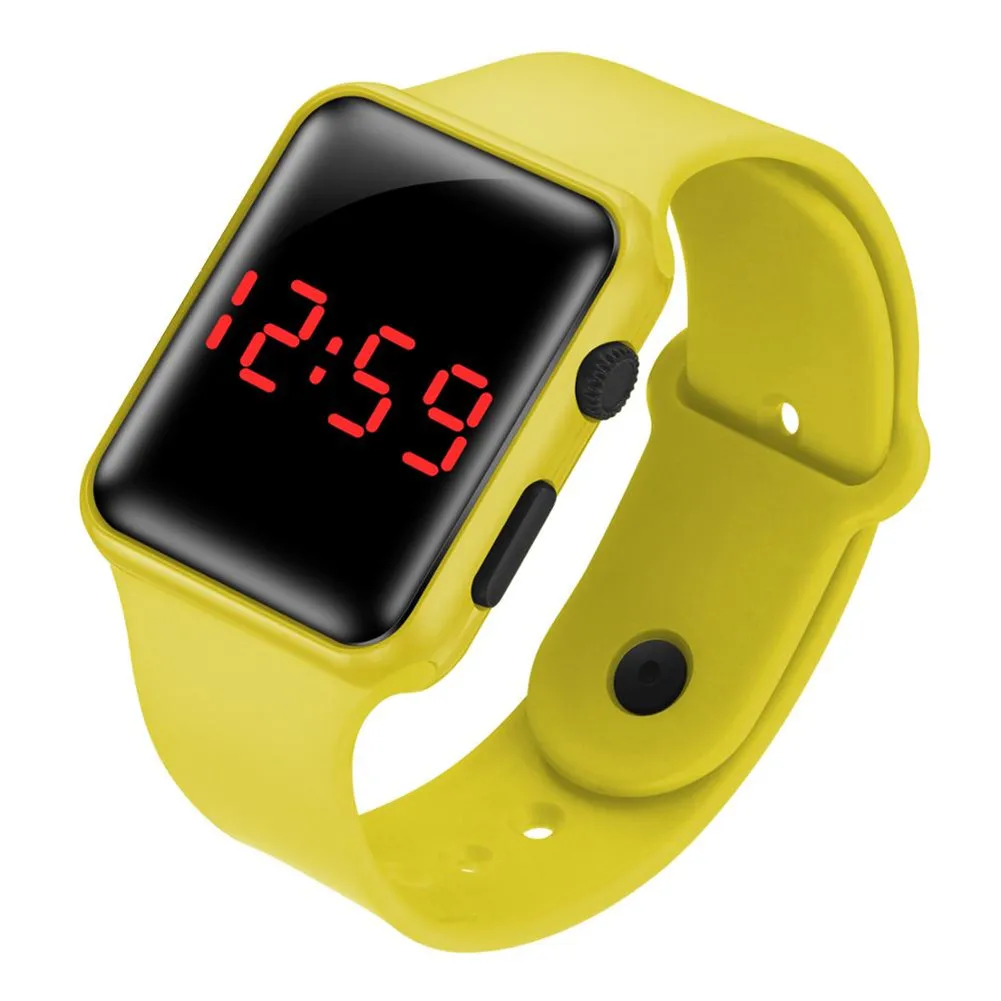 Kids Led Sports Watches Women Silicone Electronic Digital Watch Student Wrist Bracelet for zegar Student fashion afbeelding
