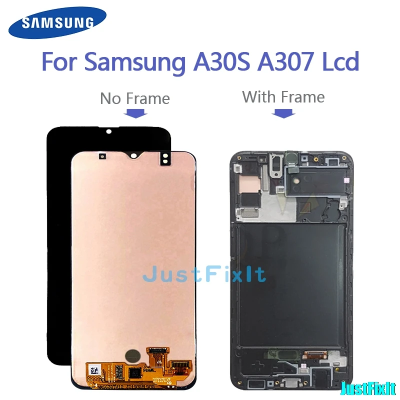 

Replacement 6.4' Touch Screen Digitizer Assembly For Samsung Galaxy A30s LCD A307F A307FN A307G A307GN A307YN Display With Frame