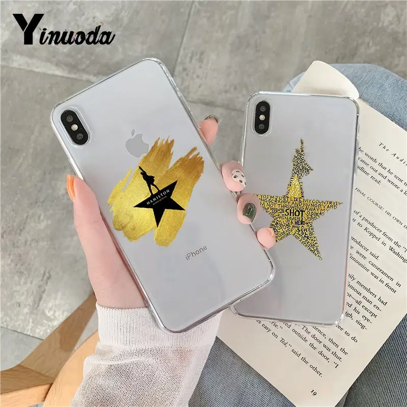 

Yinuoda For iphone 7 XSMAX Case Hamilton Transparent Phone Cover Case for iPhone 8 7 6 6S Plus X 10 5 5S SE XR XS XSMAX