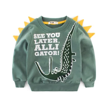 

Sweatshirt Hoodies Boys Kids Toddler Girls Children Cotton Dinosaur Crocodile Cartoon Baby Tops Sweatshirts Winter Clothes Full