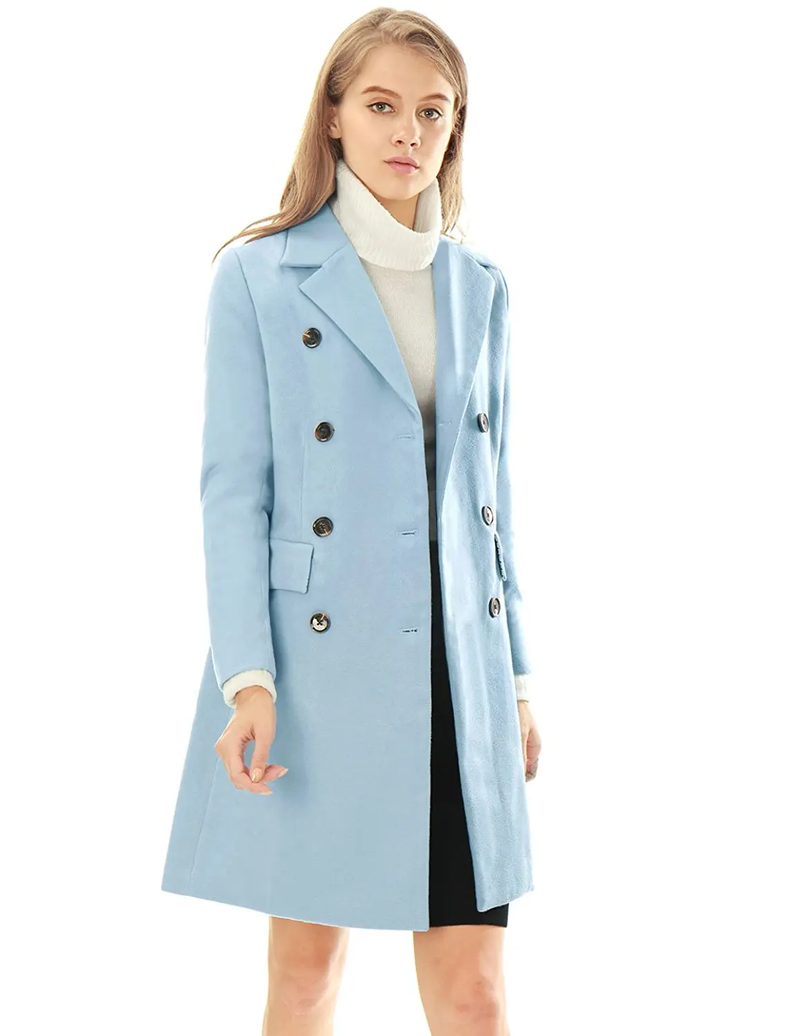

ZOGAA New 4 colors Hot Sale Woman Wool Coat Winter Jacket Slim Woolen Long Cashmere Coats Cardigan Jackets Elegant Blend