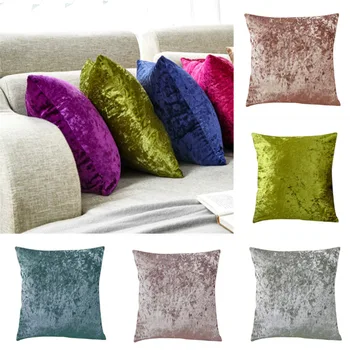

Fashion Modern Shiny Throw Pillow Covers Ice Crushed Velvet Cushion Covers Solid Color Pillowcase For Sofa Home Decor