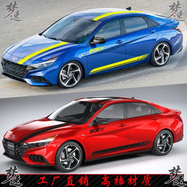 2X Multiple Color Elantra Sonata Azera Genesis Car Racing Decal Sticker