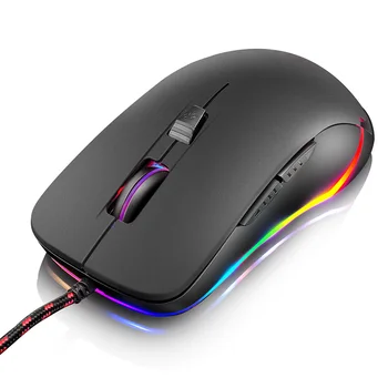 

RGB Backlight For PC Desktop Ergonomic USB Interface Gift Office Working Optical Sensor 6 Button Wired Gaming Mouse Plastic