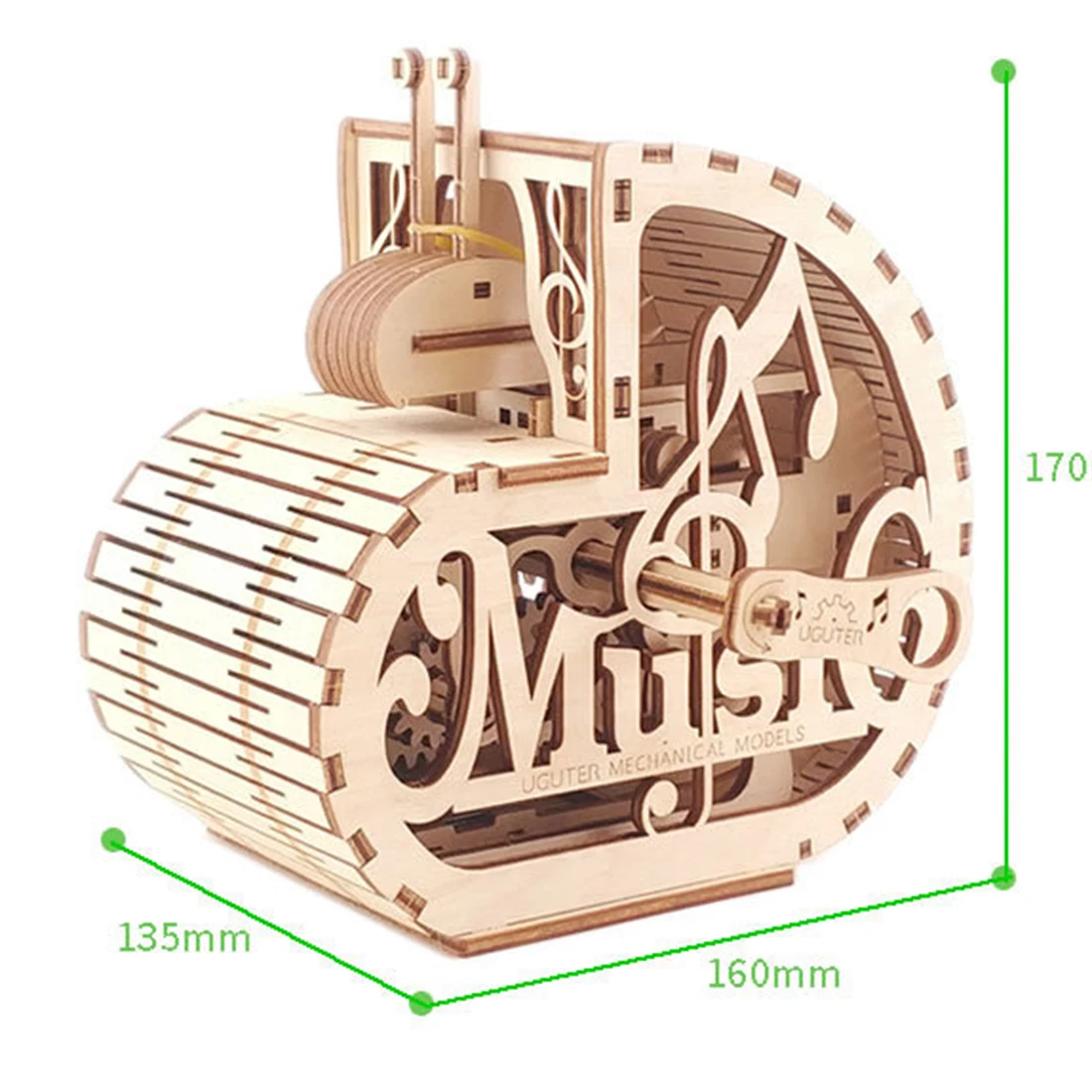 3D DIY деревянная музыкальная шкатулка с изображением улитки, модель механической передачи, игрушка-головоломка, рождественский подарок для детей, детей, взрослых, модель, строительные наборы