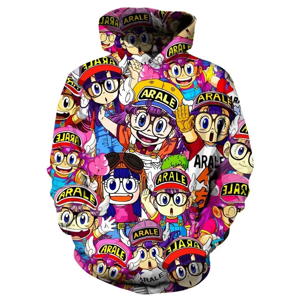 

Arale Girl hoodies Cute Anime 3D Hoodies girl Printed Hooded Sweatshirt Cool coat Pullover For Women Men plus size Dropship