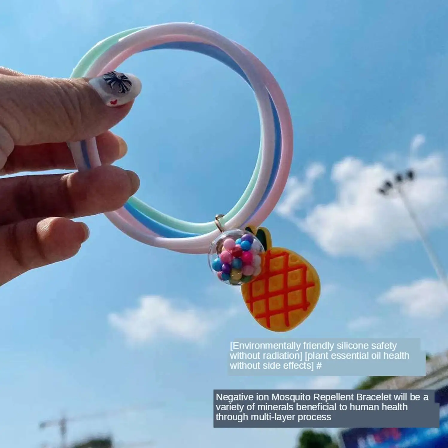 

Mosquito Repellent Bracelet Silicone Suitable for All Ages Cute Couple Outdoor Travel Artifact