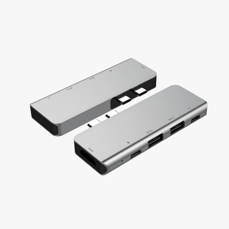 HOT-USB-C концентратор 4 к 60 Гц Тип C концентратор USB адаптер Поддержка 87 Вт Зарядка для MacBook Pro/tv