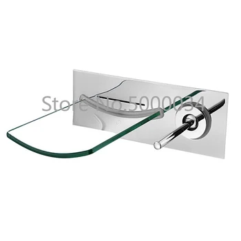 

Artistic style easy installation glass ultra-flow waterfall basin faucet for bathtub