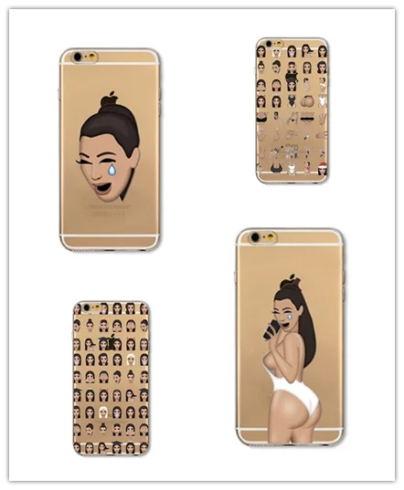 Новый Забавный чехол для телефона kimoji Ким Кардашьян ультратонкие мягкие чехлы из