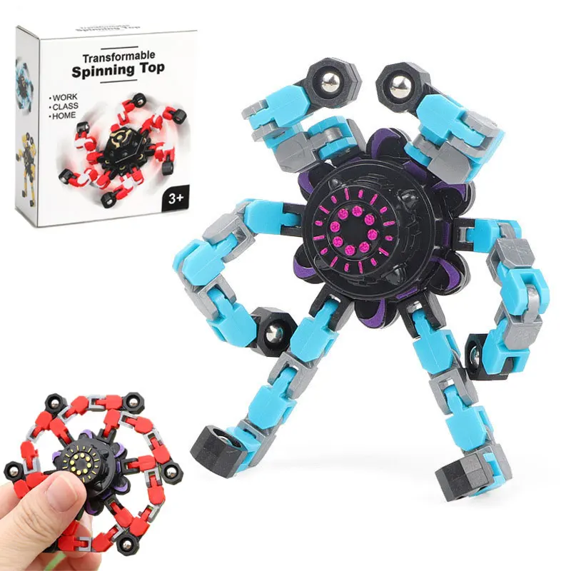 

New Fidget Toys Fingertop Gyro Spinner Bicycle Chain EDC Hand Spinner For Autism And ADHD Anxiety Stress Relief Gifts for kids