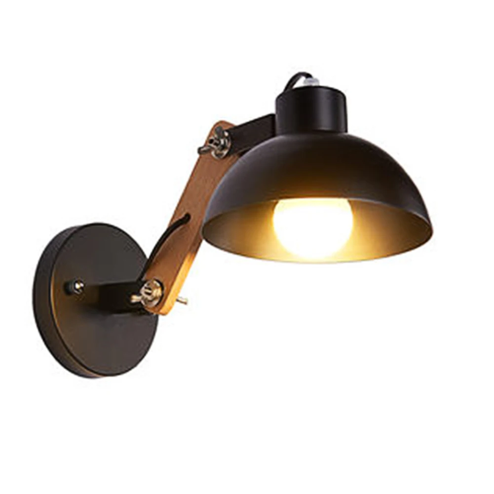 220V Wall Lamp Indoor Reading LED Bulbs Home Living Room Nordic Style Adjustable Arm Iron Art Decorative Energy Saving E27