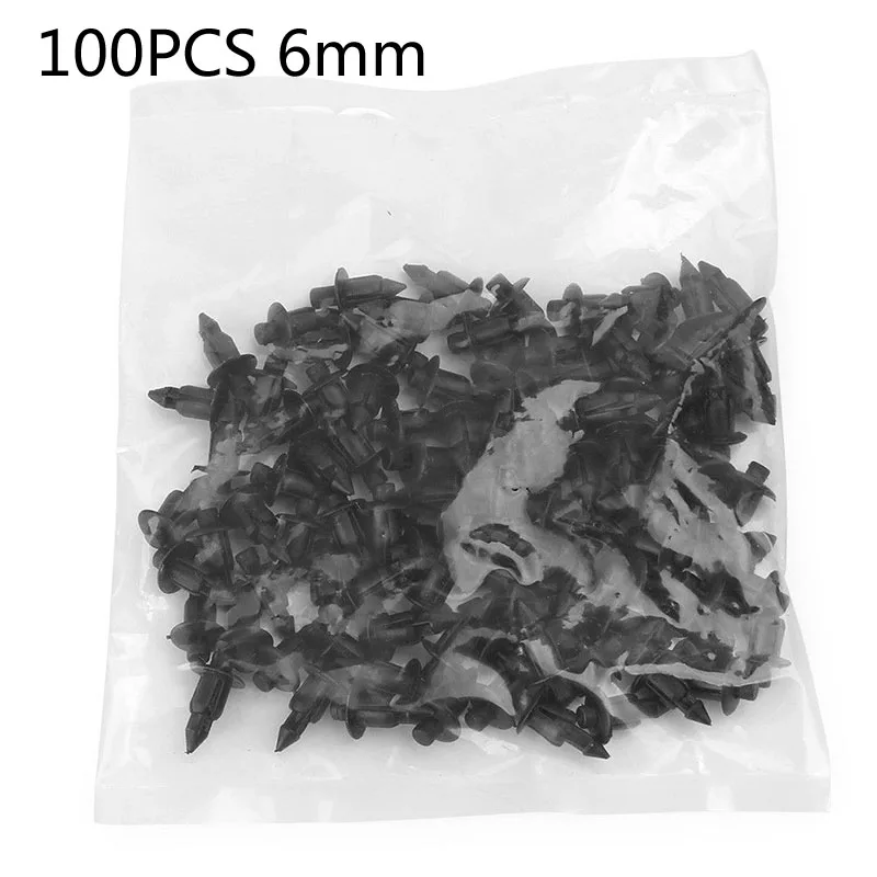 100 шт./компл. автомобильные заклепки черные пластмассовые используемые для