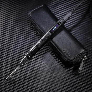 

Mini TS80 Portable Electric Soldering Iron Adjustable Temperature Digital Solder Station OLED Display USB Type C Power Jack