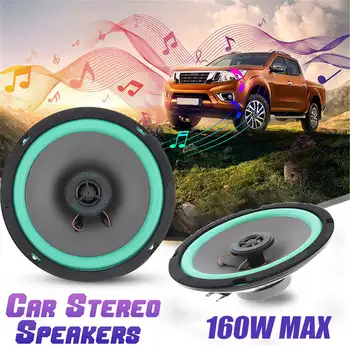 

160W Universal Car HiFi Vehicle Door Full Range Frequency 6.5 Inch Auto Audio Coaxial Green Automobile Automotive Loudspeaker