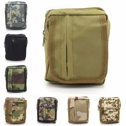 Outdoor Tactical MOLLE Bag Camping Multi-layer Kit Wearing Belt Accessories Bag Small Outdoor  Auxiliary Bag